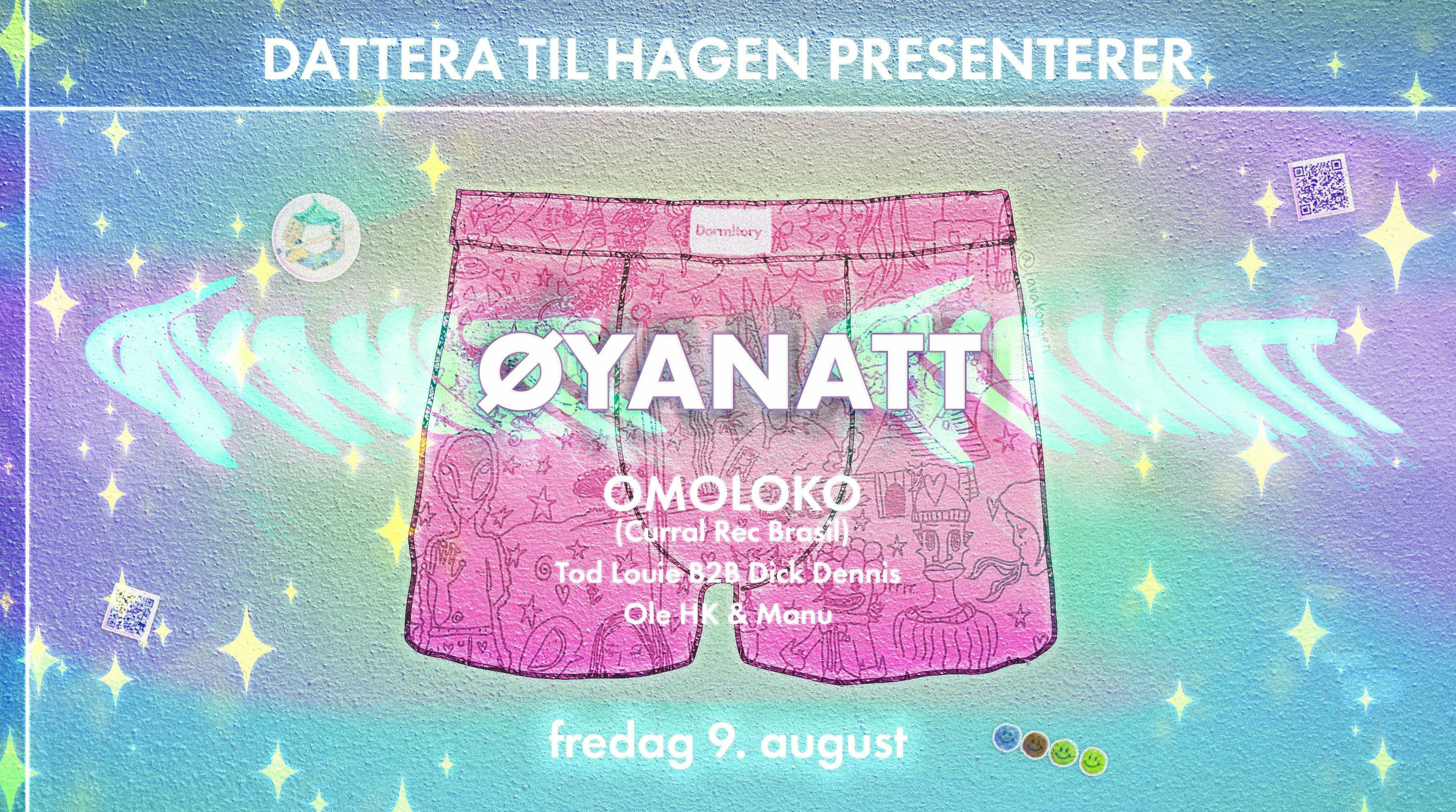 Programmet for Øyanatt på Dattera til Hagen fredag 9. august