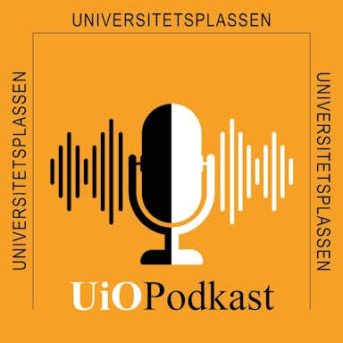 Logoen til UIOs podcast, Universitetsplassen